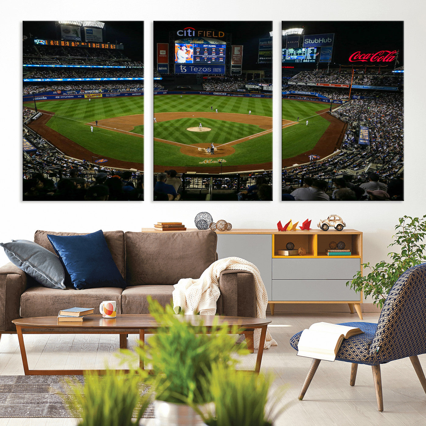 25148-MGV-CV-36X24-Los Angeles Dodgers Baseball Team Print - California Dodger Stadium Wall Art Canvas Print