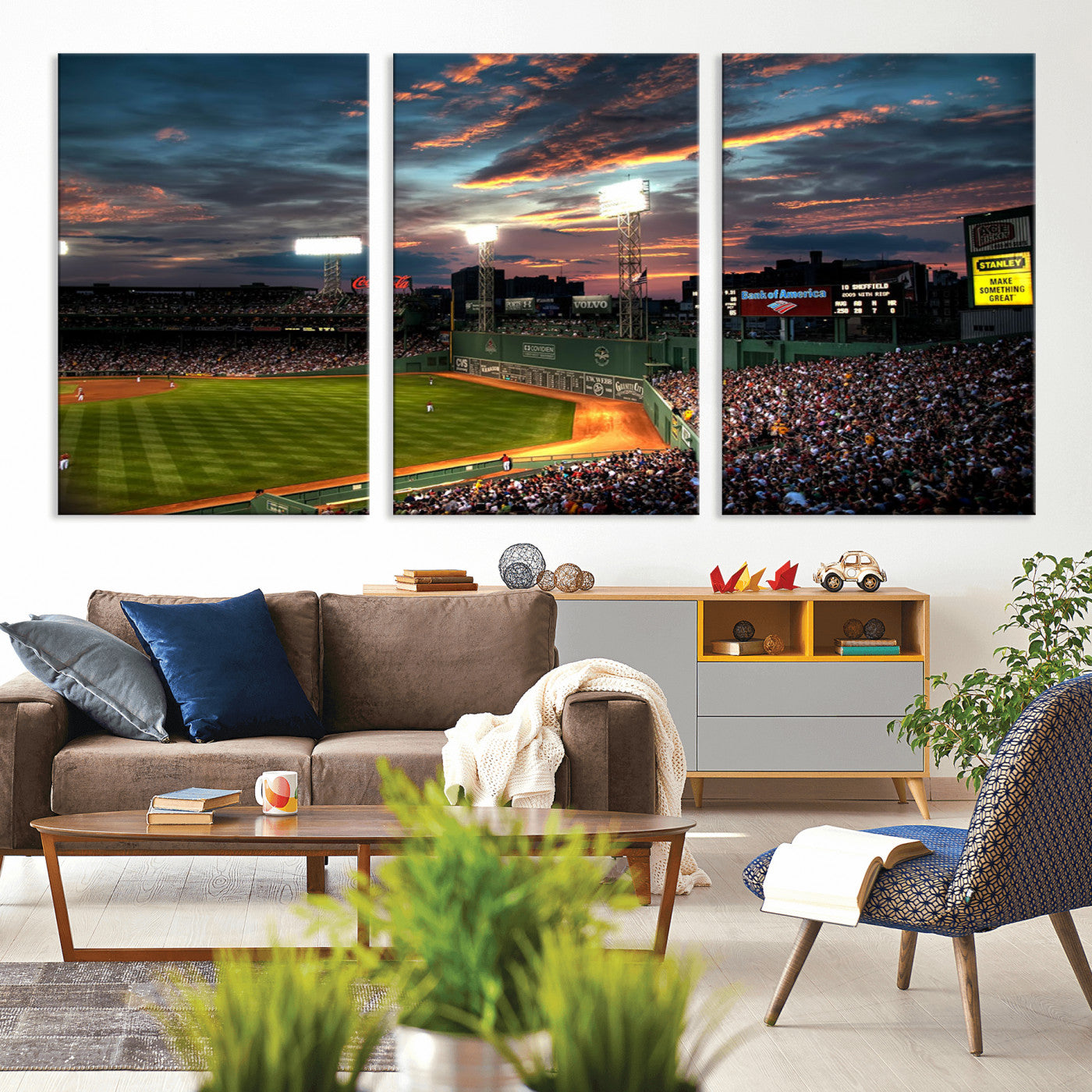 -Fenway Park Wall Art Canvas Print | Large Baseball Stadium Canvas Print for Boston Red Sox Fans |