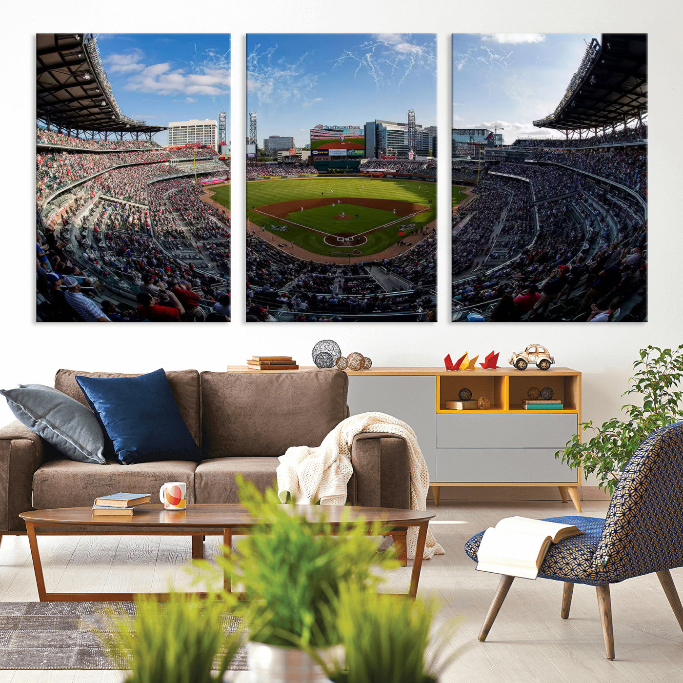 78608-MGV-CV-36X24-Truist Park Stadium Canvas Wall Art - Atlanta Braves Game Day Exclusive Decor