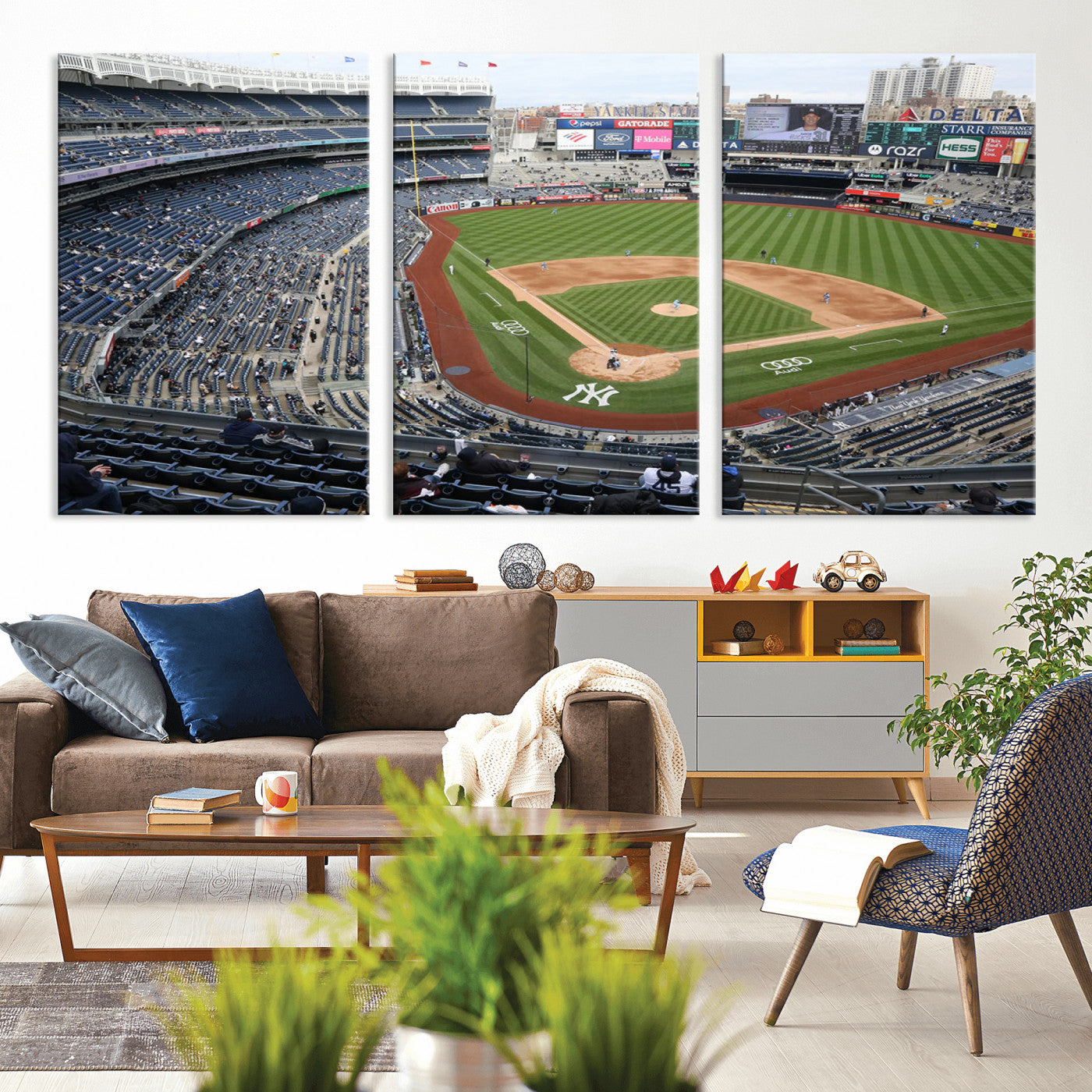 -New York Yankees Baseball Team Print - Yankee Stadium Wall Art Canvas Print