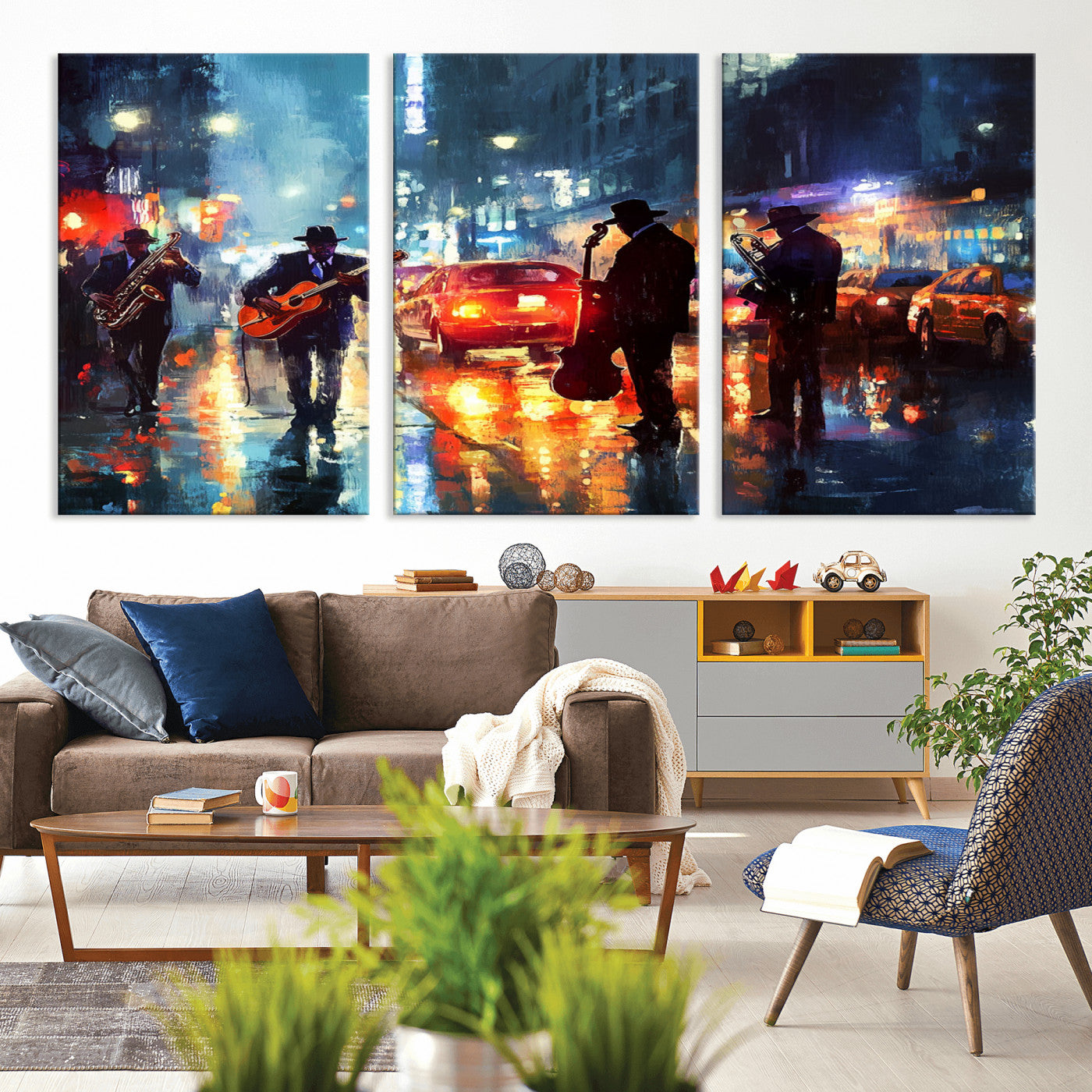 -African American Jazz Canvas - Abstract Music Wall Art Print - Abstract Jazz Wall Art Framed Prints