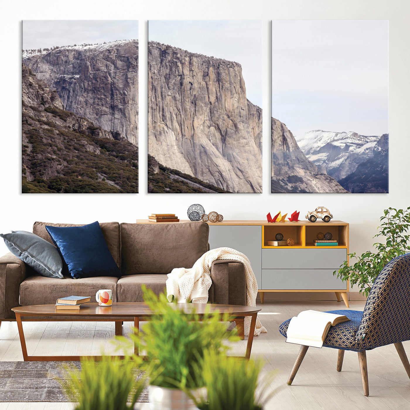 74506434-MGV-CV-36X24 - El Capitan Yosemite Mountain Wall Art – Yosemite Cliff Canvas Print, Rugged Terrain and Timeless Wilderness Decor for Office, Living Room or Cabin