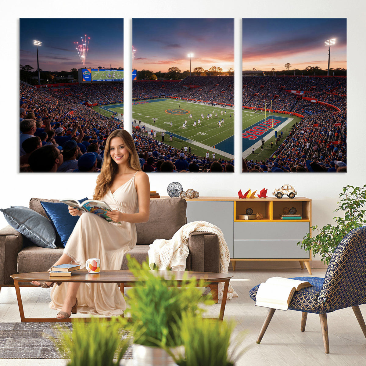 76151234-MGV-CV-36X24 - Stadium Wall Art Canvas Print
