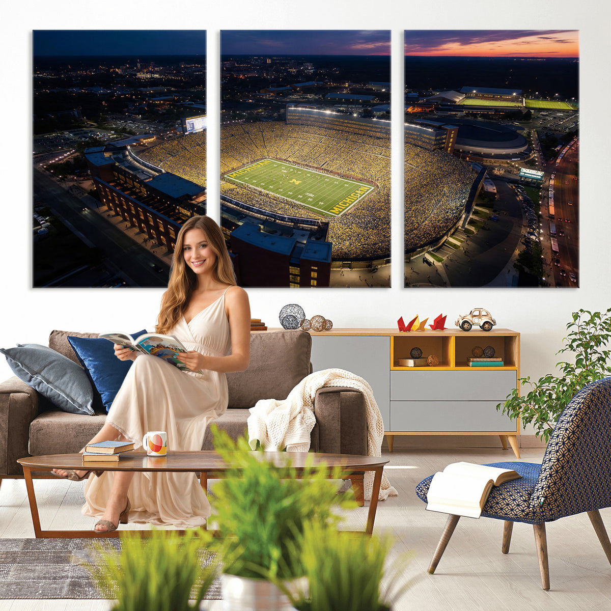 61127284-MGV-CV-36X24 - Stadium Wall Art Canvas Print