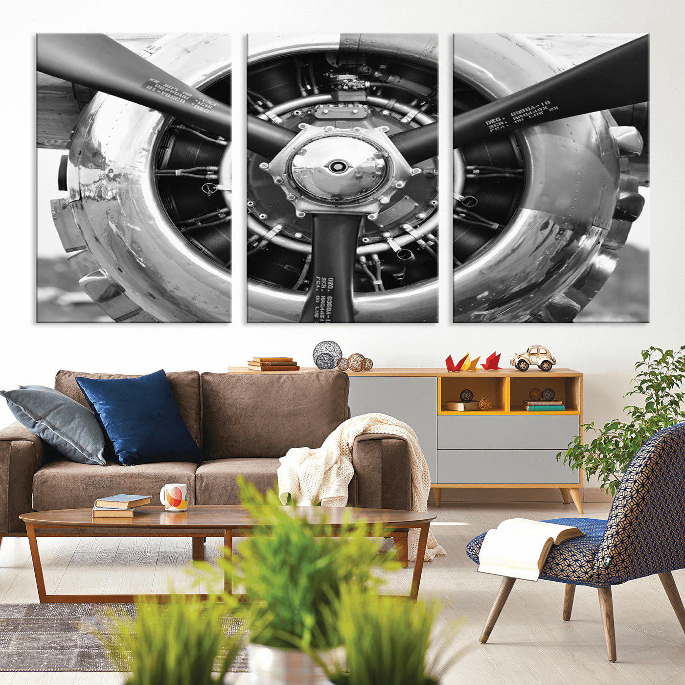 28132-MGV-CV-36X24-Vintage Airplane Wall Art Canvas Print