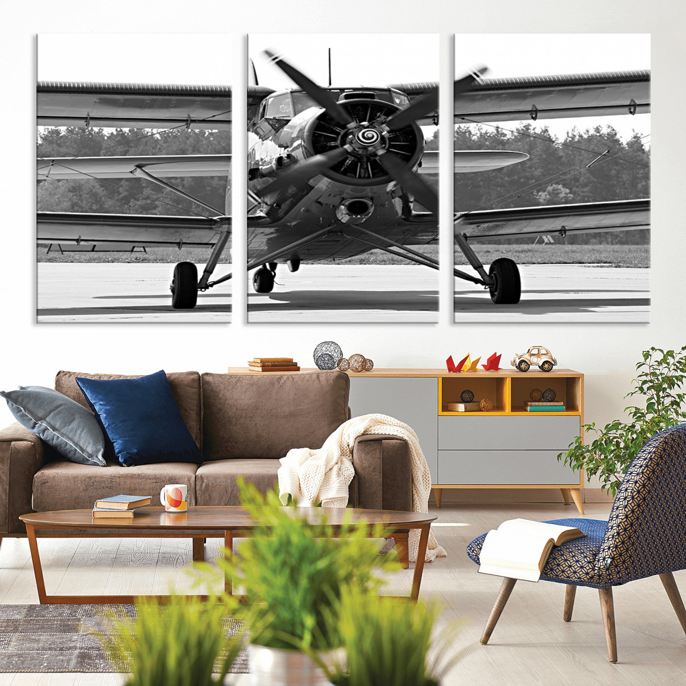 74816-MGV-CV-36X24-Wall Art Old War Plane Canvas Print