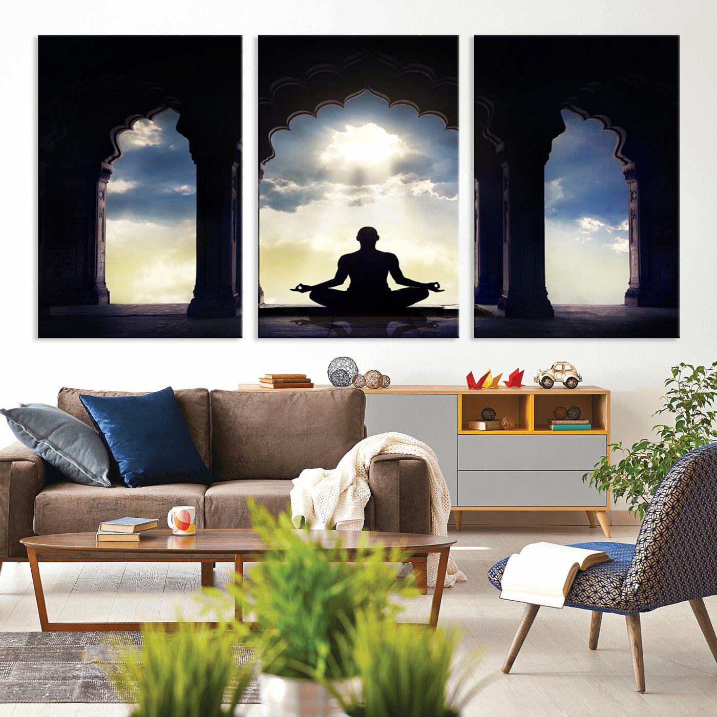 -Women and Yoga Wall Art Canvas Print