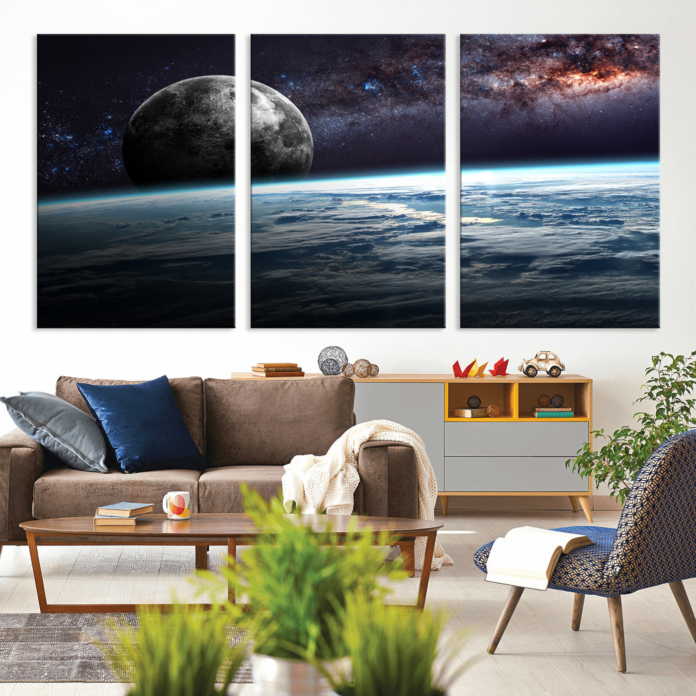 -Space and Planet Canvas Print