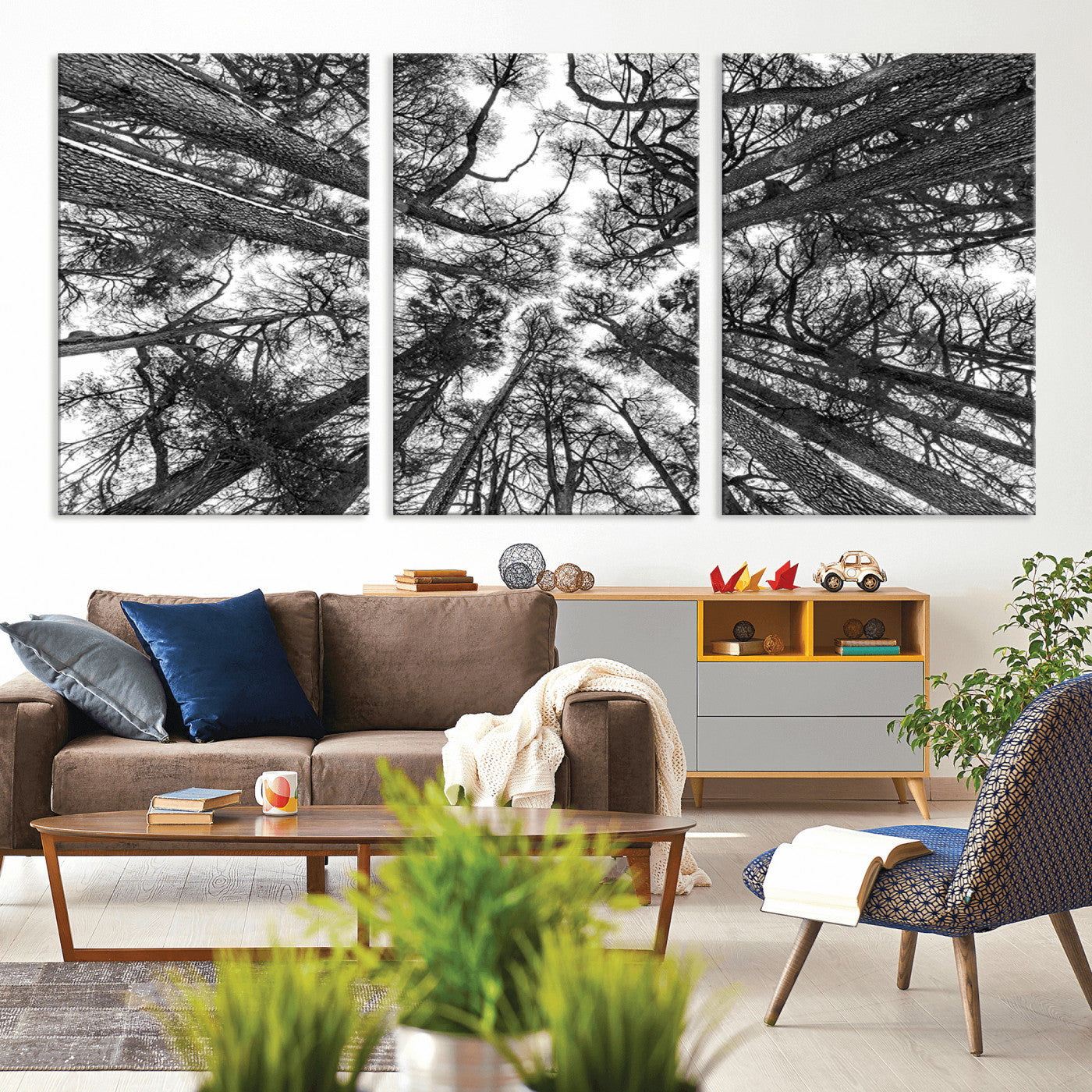 -Trees Contemporary Art Canvas Print