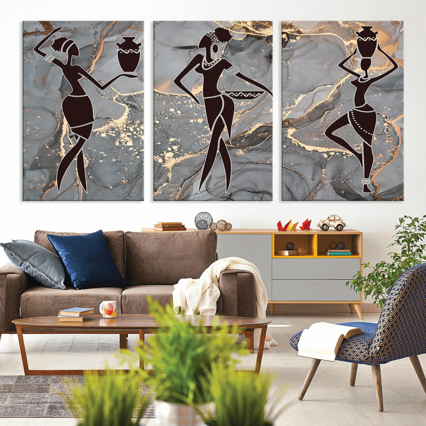 25097-MGV-CV-36X24-Abstract African Womens Art Canvas Print