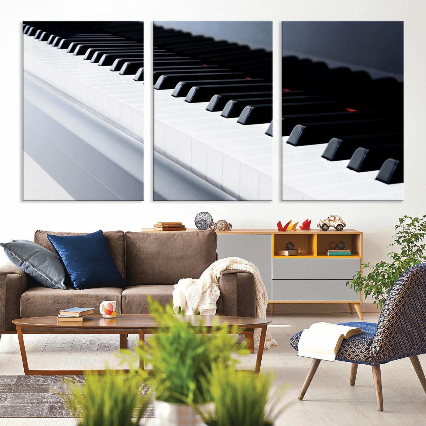 -Piano Artwork Canvas Wall Art Print