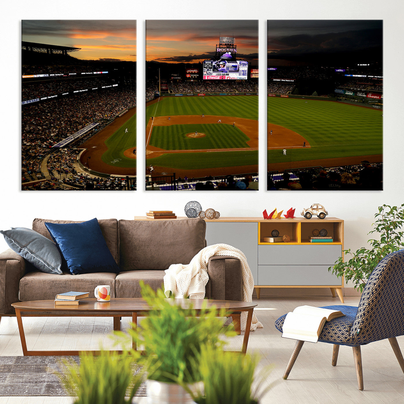 -Colorado Rockies Coors Field Wall Art Canvas Print - MLB Baseball Stadium