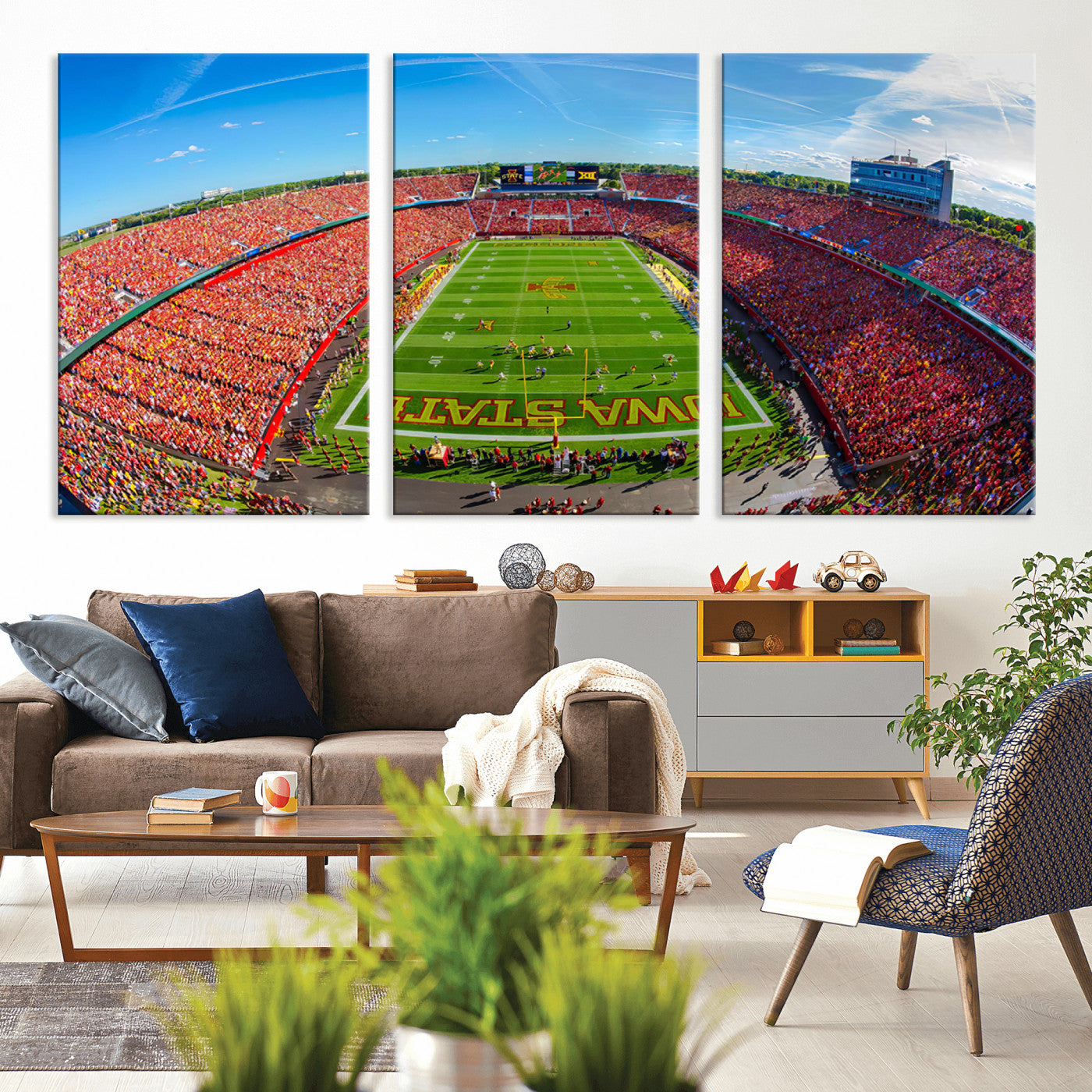 -Iowa State University Cyclones Football Team Print - Ames Jack Trice Stadium Art Canvas Print