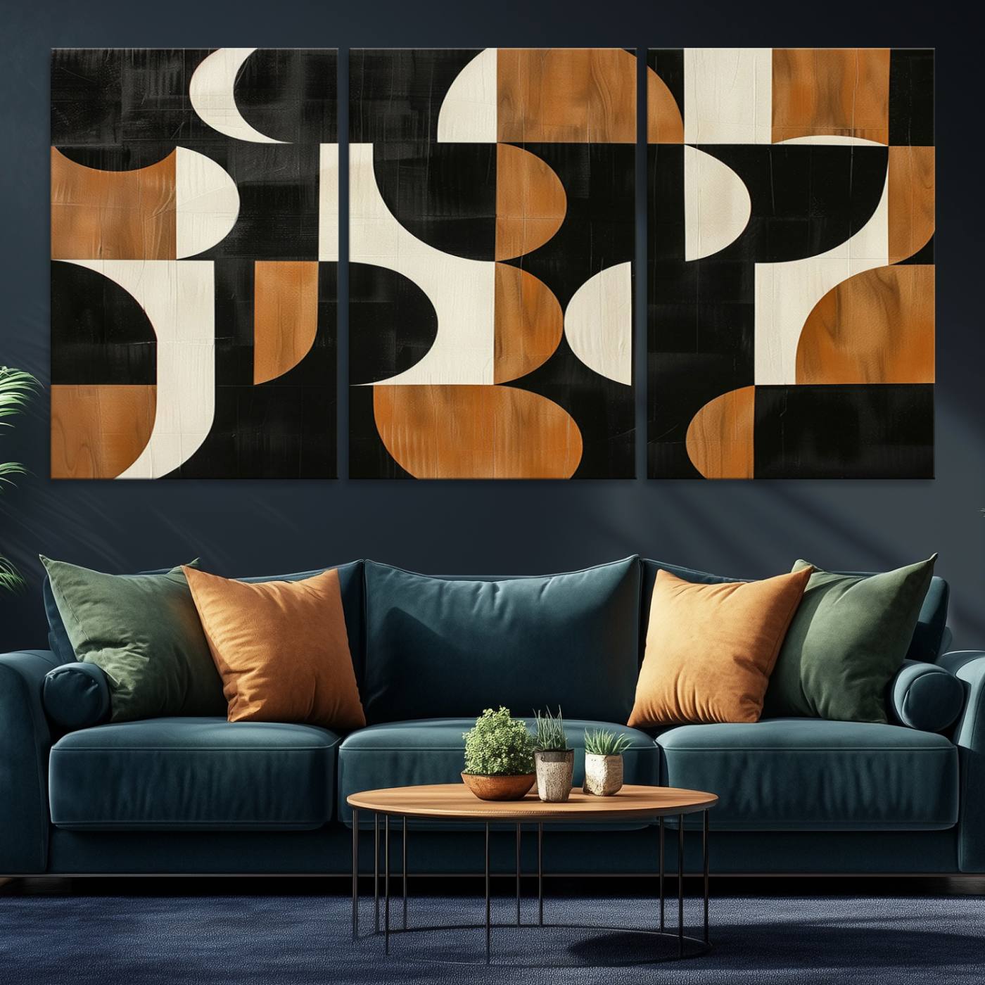 95169-MGV-CV-36X24-Abstract Geometric Wabi Sabi Wall Art Canvas Print Set – Minimalist Mid-Century Contemporary Artwork for Home, Office