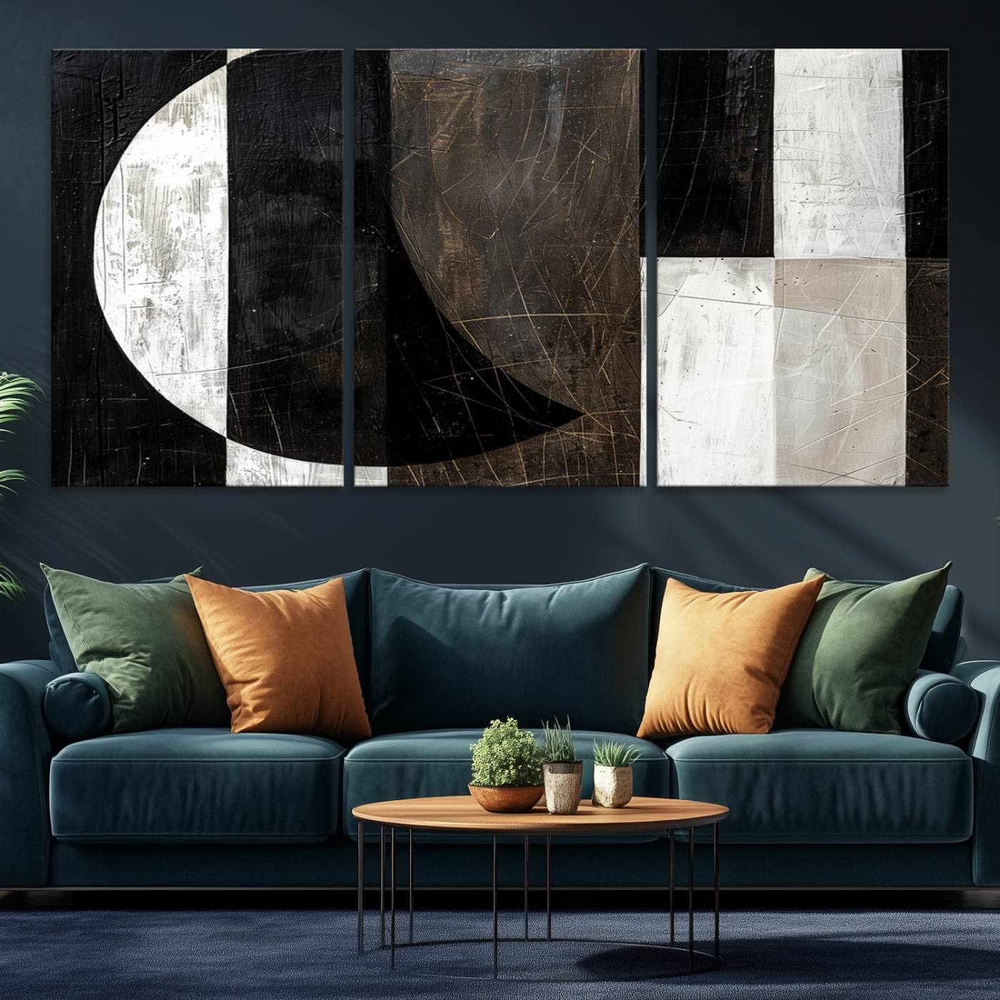 47880-MGV-CV-36X24-Abstract Modern Wabi Sabi Wall Art Canvas Print Set – Minimalist Mid-Century Contemporary Artwork for Home, Office
