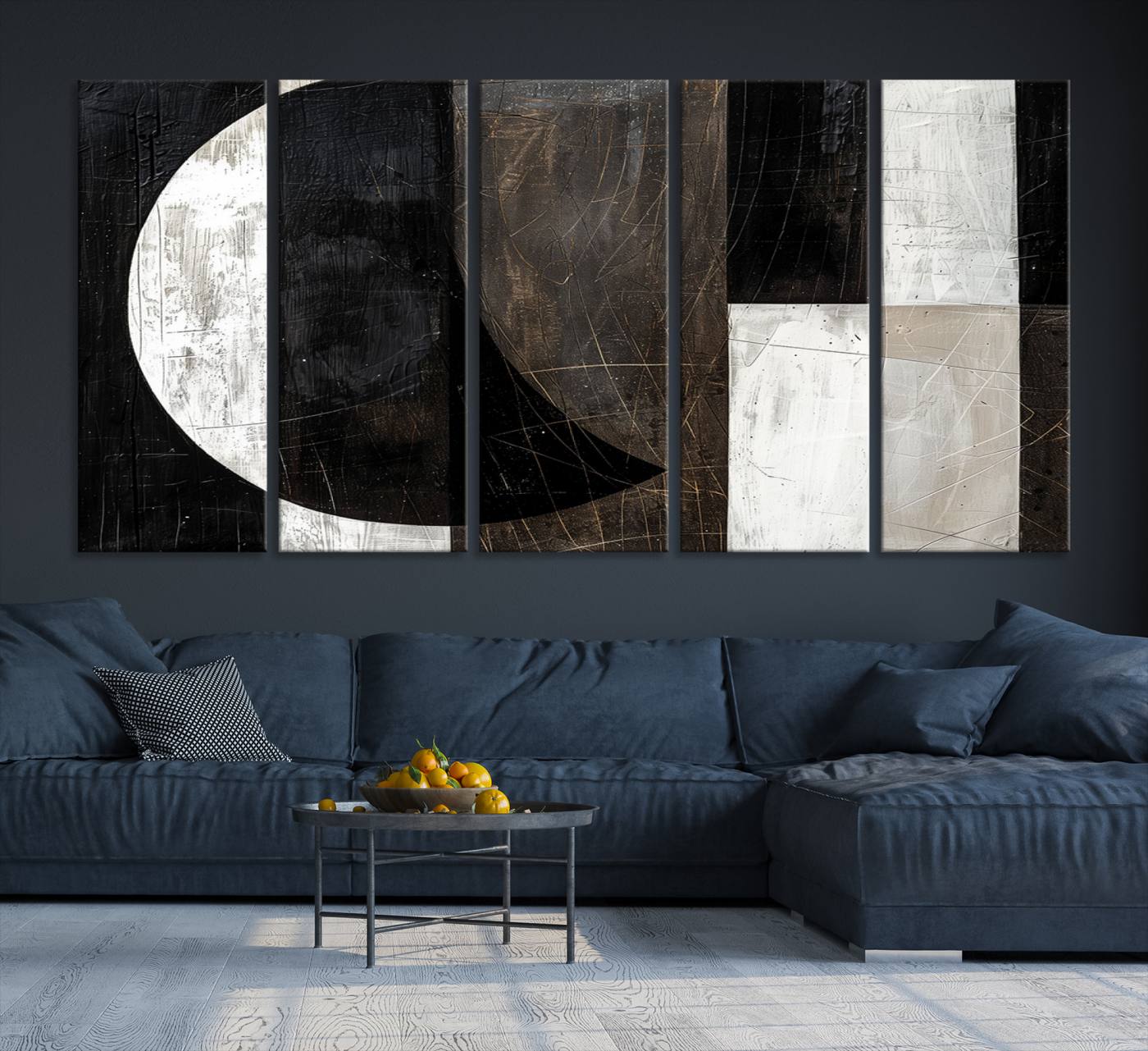 47880-MGV-CV-36X24-Abstract Modern Wabi Sabi Wall Art Canvas Print Set – Minimalist Mid-Century Contemporary Artwork for Home, Office