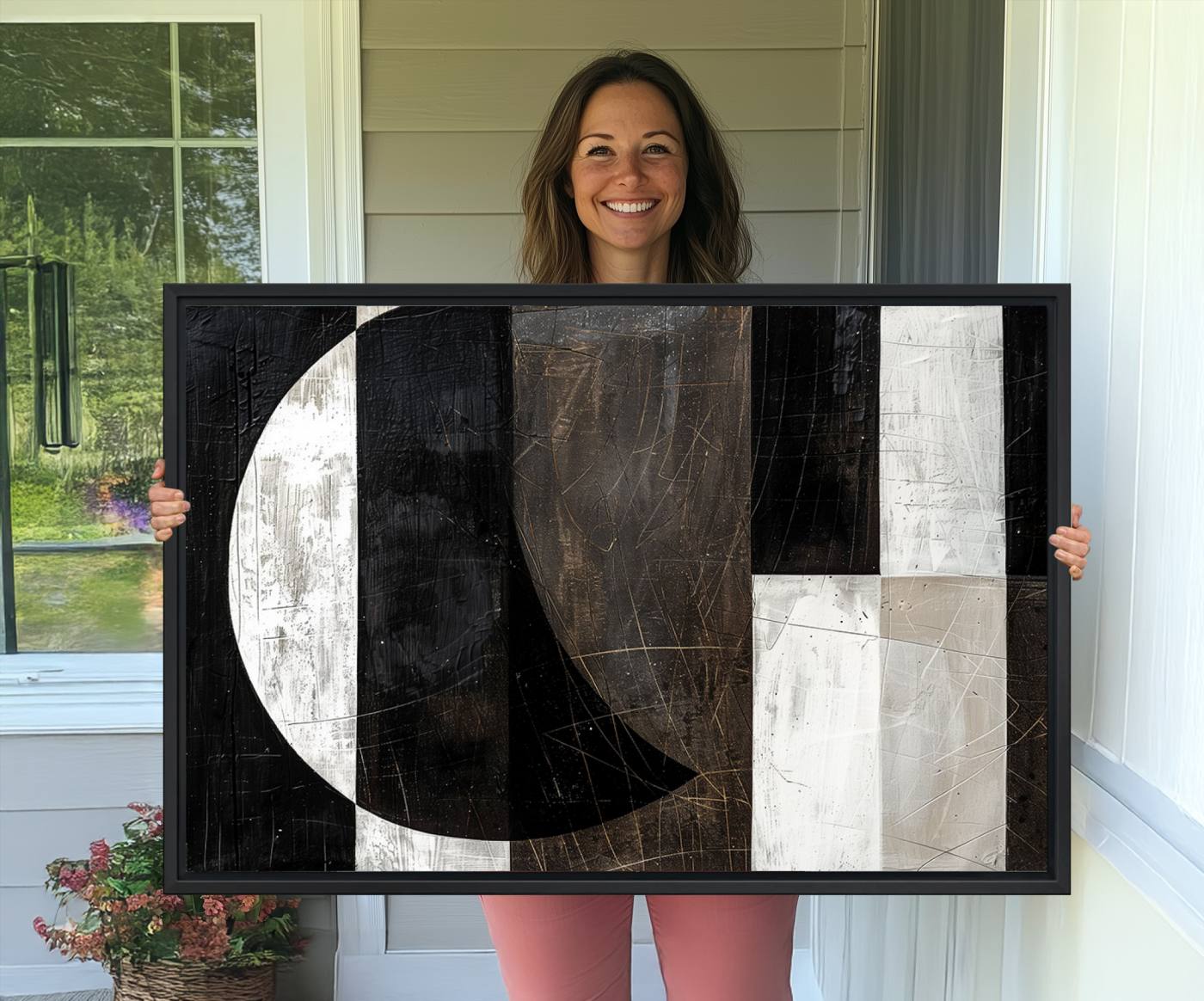 47880-MGV-CV-36X24-Abstract Modern Wabi Sabi Wall Art Canvas Print Set – Minimalist Mid-Century Contemporary Artwork for Home, Office