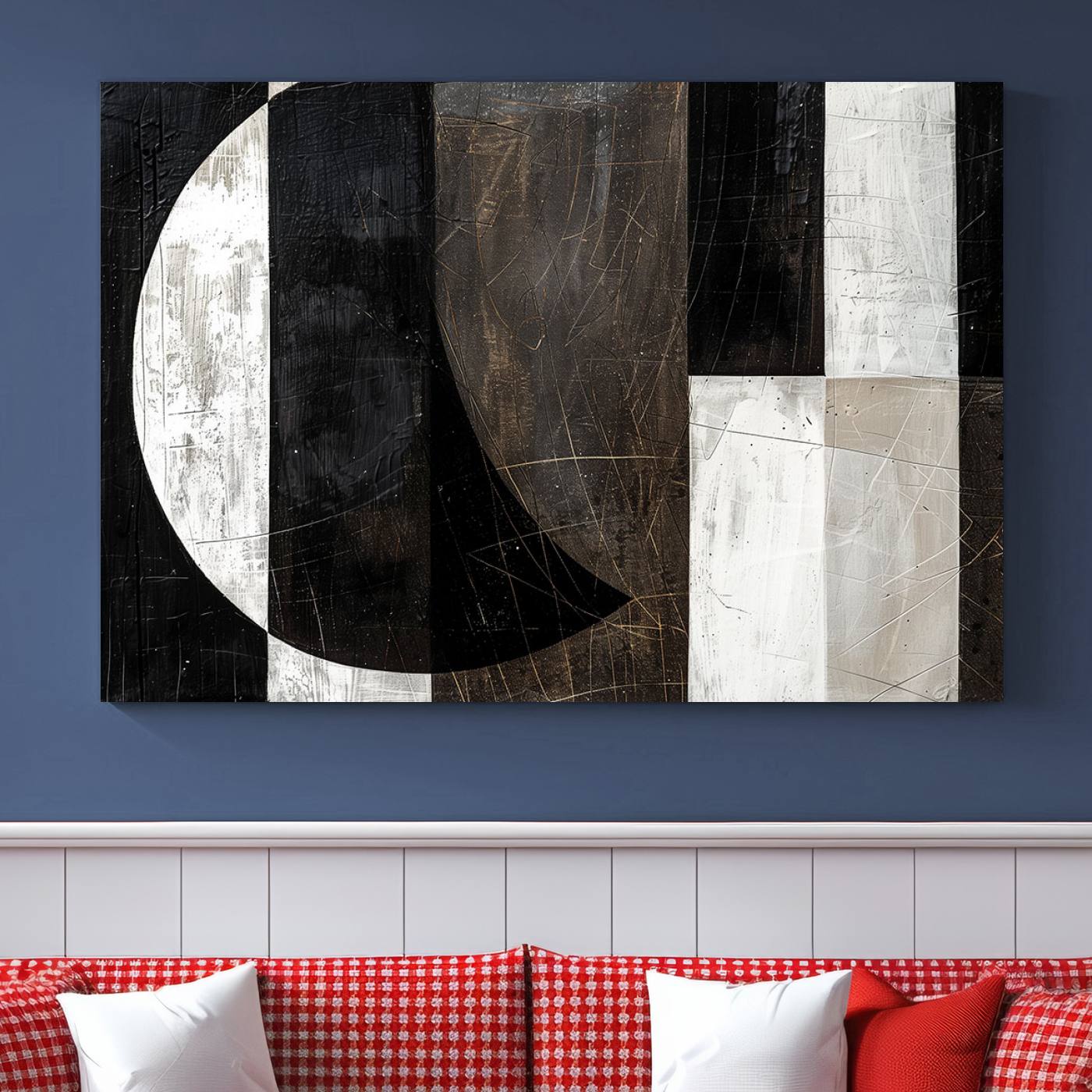 47880-MGV-CV-36X24-Abstract Modern Wabi Sabi Wall Art Canvas Print Set – Minimalist Mid-Century Contemporary Artwork for Home, Office