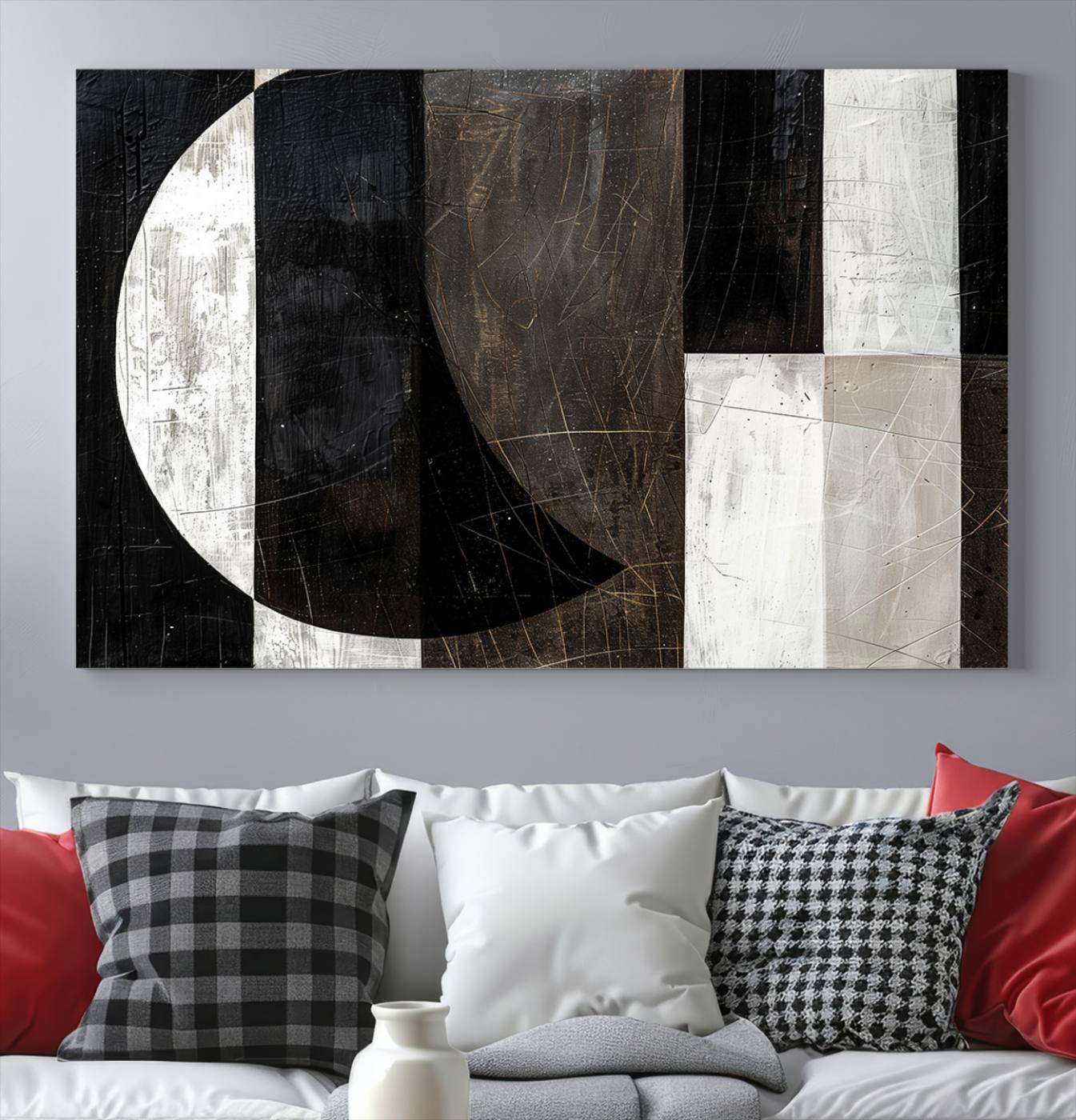 47880-MGV-CV-36X24-Abstract Modern Wabi Sabi Wall Art Canvas Print Set – Minimalist Mid-Century Contemporary Artwork for Home, Office