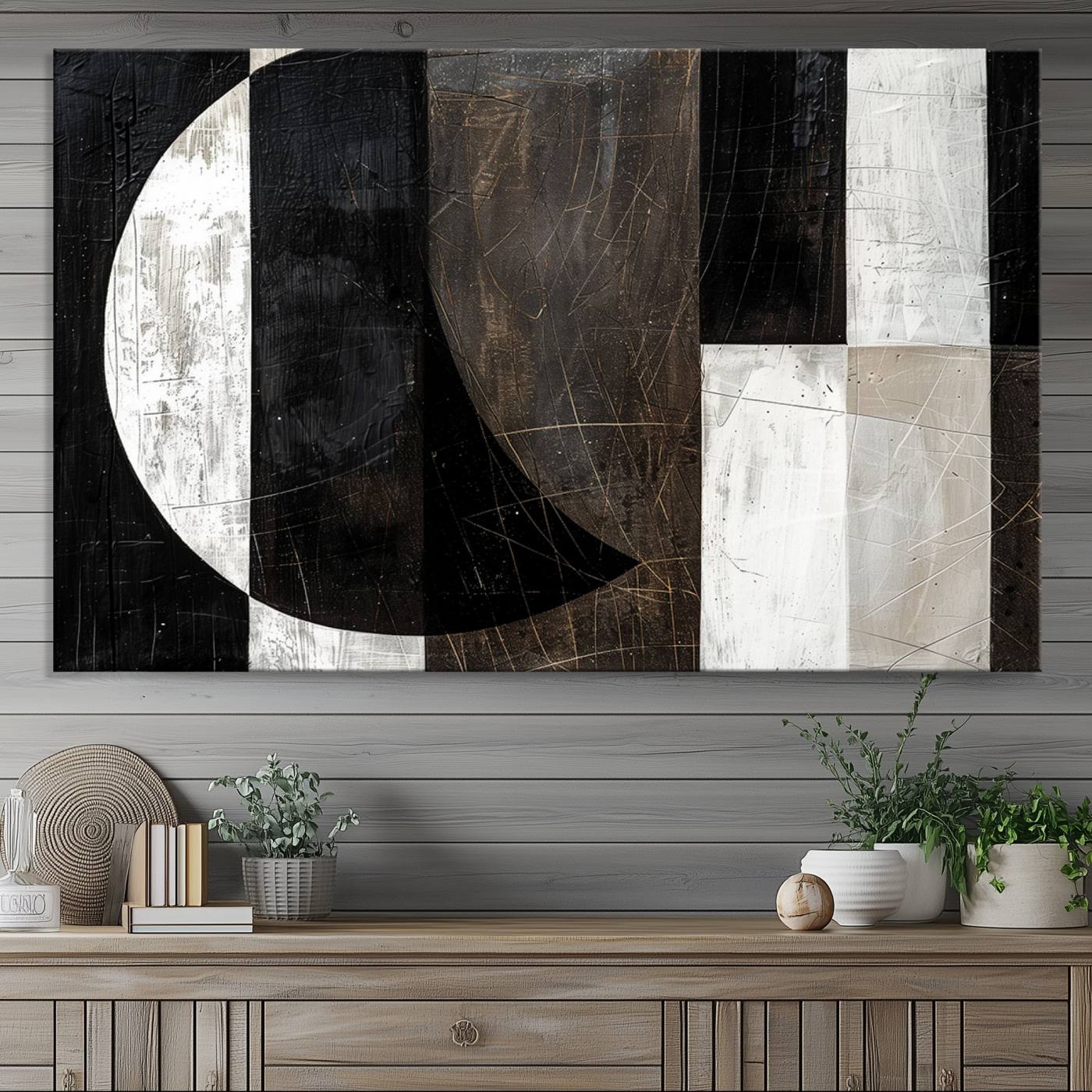 47880-MGV-CV-36X24-Abstract Modern Wabi Sabi Wall Art Canvas Print Set – Minimalist Mid-Century Contemporary Artwork for Home, Office