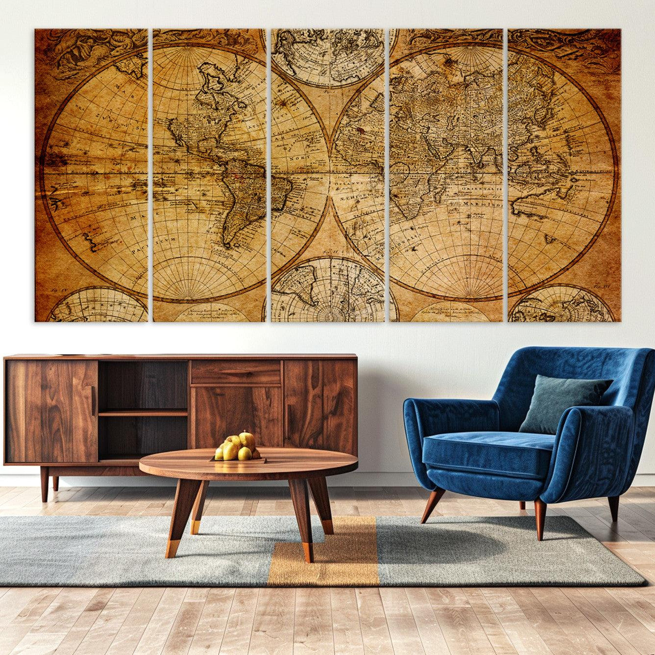 -Push Pin World Map Canvas Print – Framed Wall Art for Couples to Track Their Travels – Anniversary