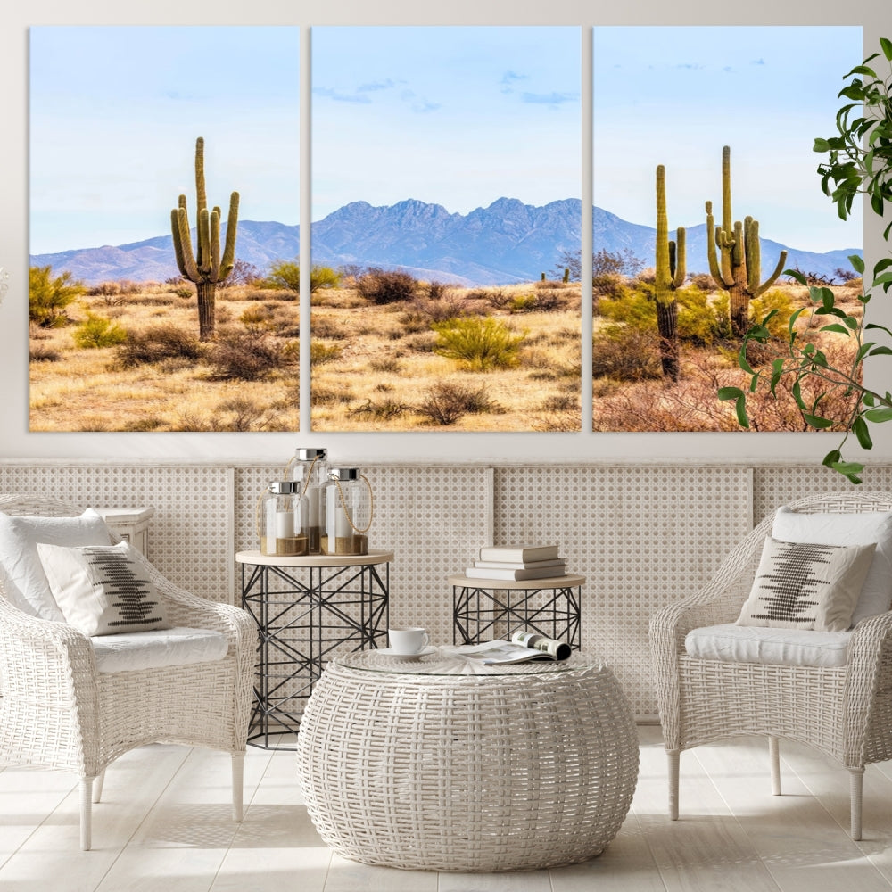 -Arizona Dessert Cactus Wall Art Canvas Print
