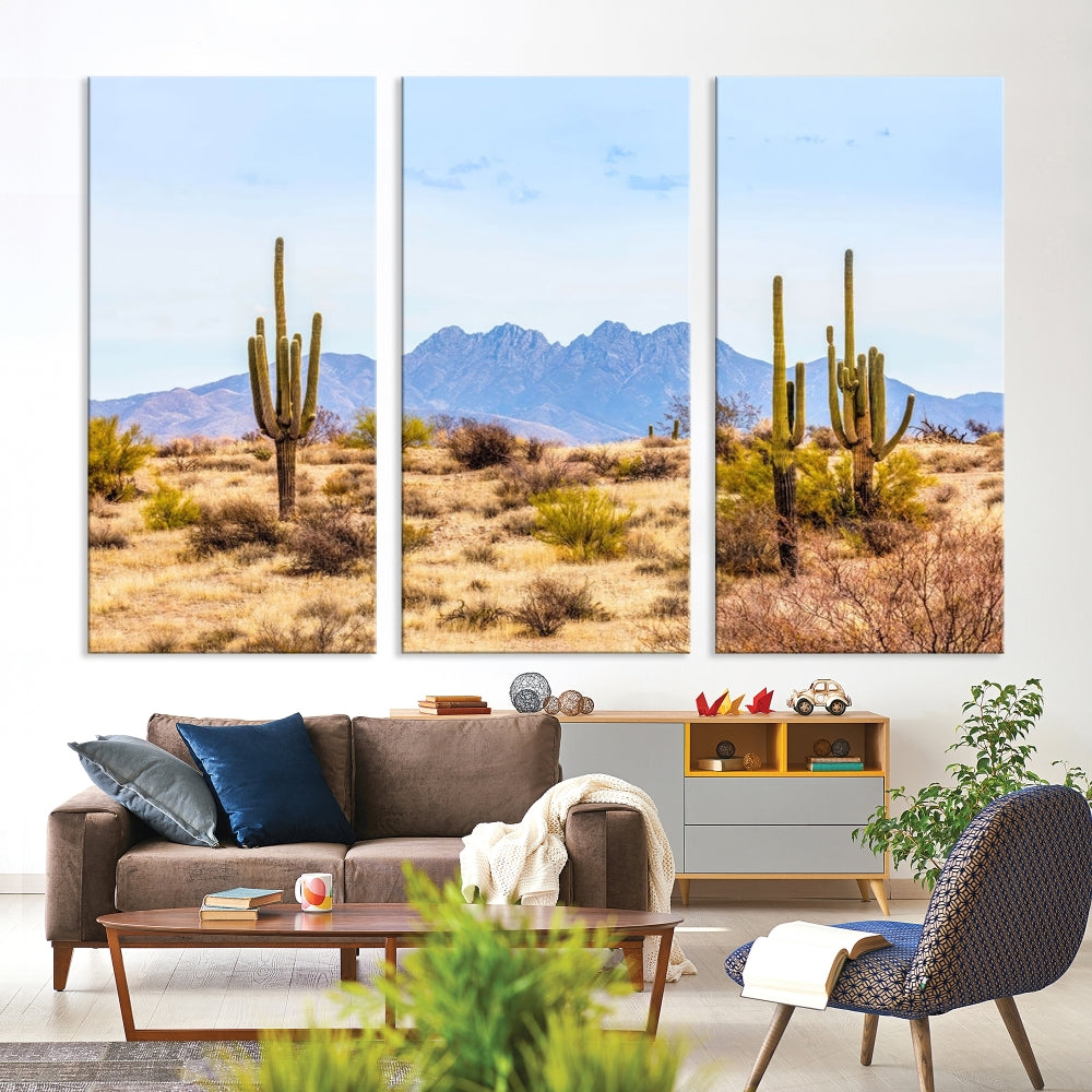 -Arizona Dessert Cactus Wall Art Canvas Print