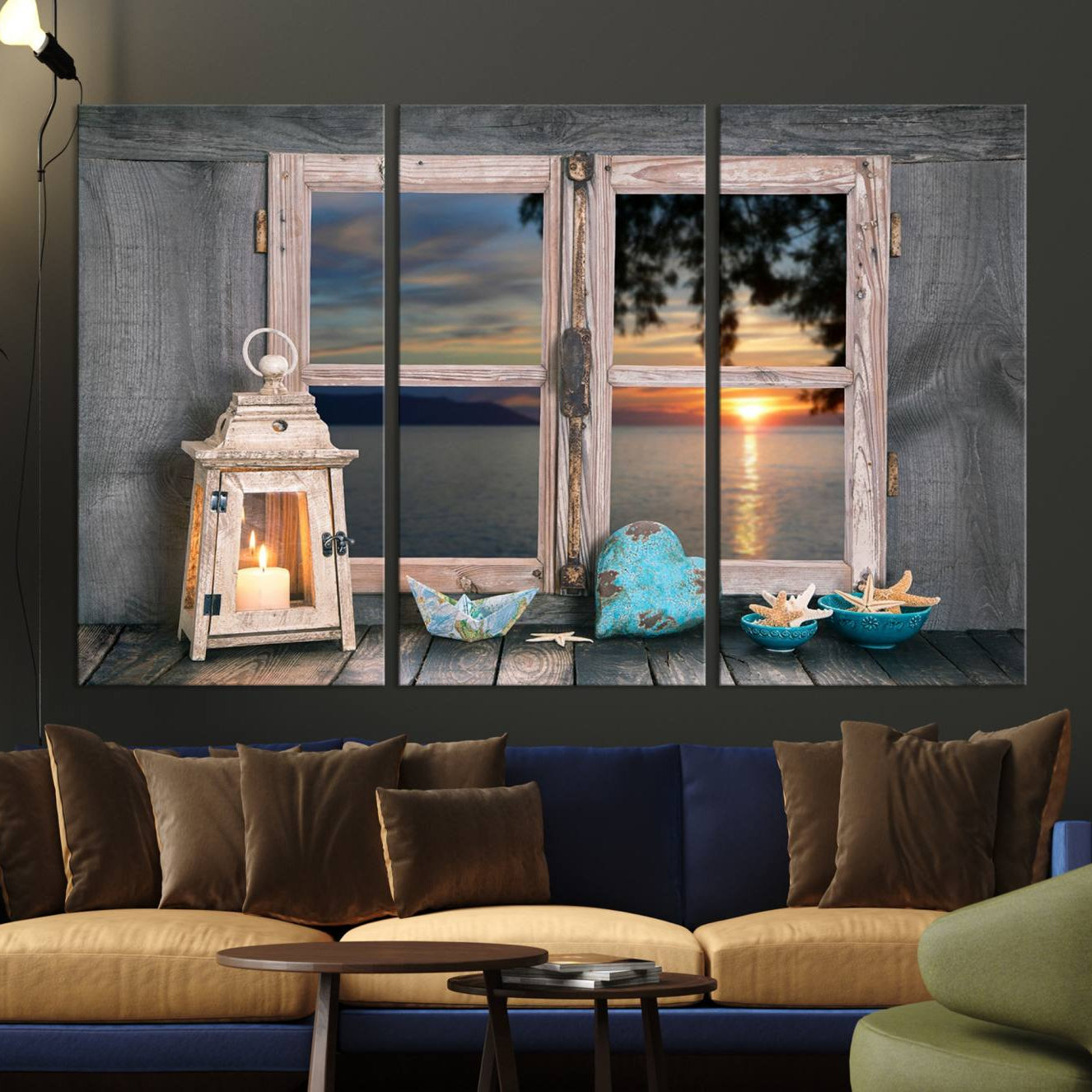 95268-MGV-CV-36X24-Astonishing Sunset from the Window Wall Art Canvas Print