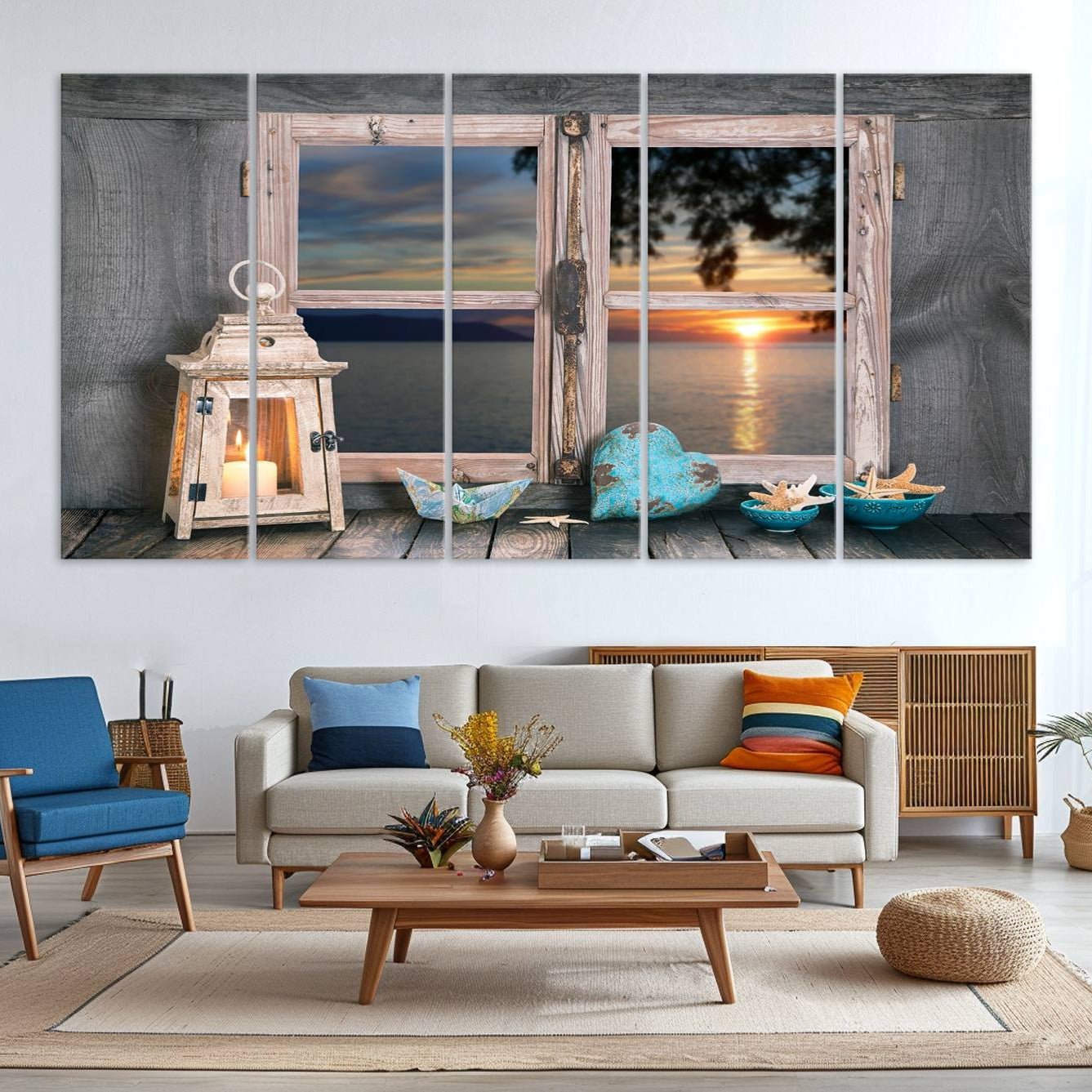 -Astonishing Sunset from the Window Wall Art Canvas Print
