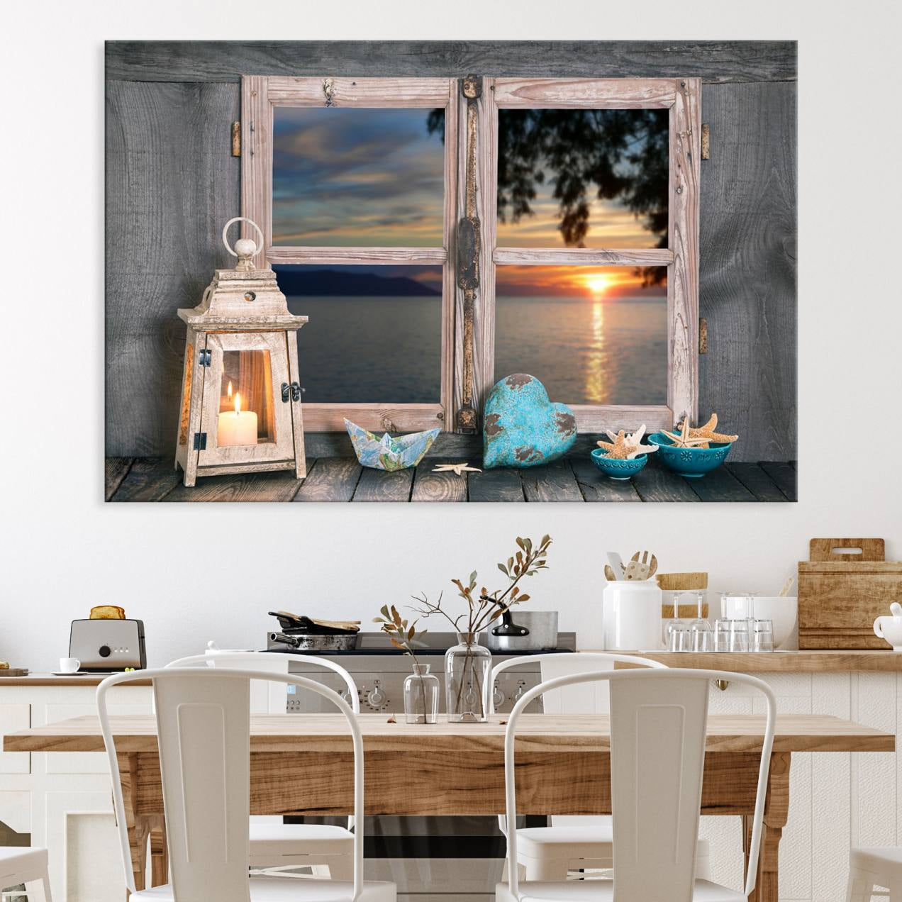 95268-MGV-CV-36X24-Astonishing Sunset from the Window Wall Art Canvas Print