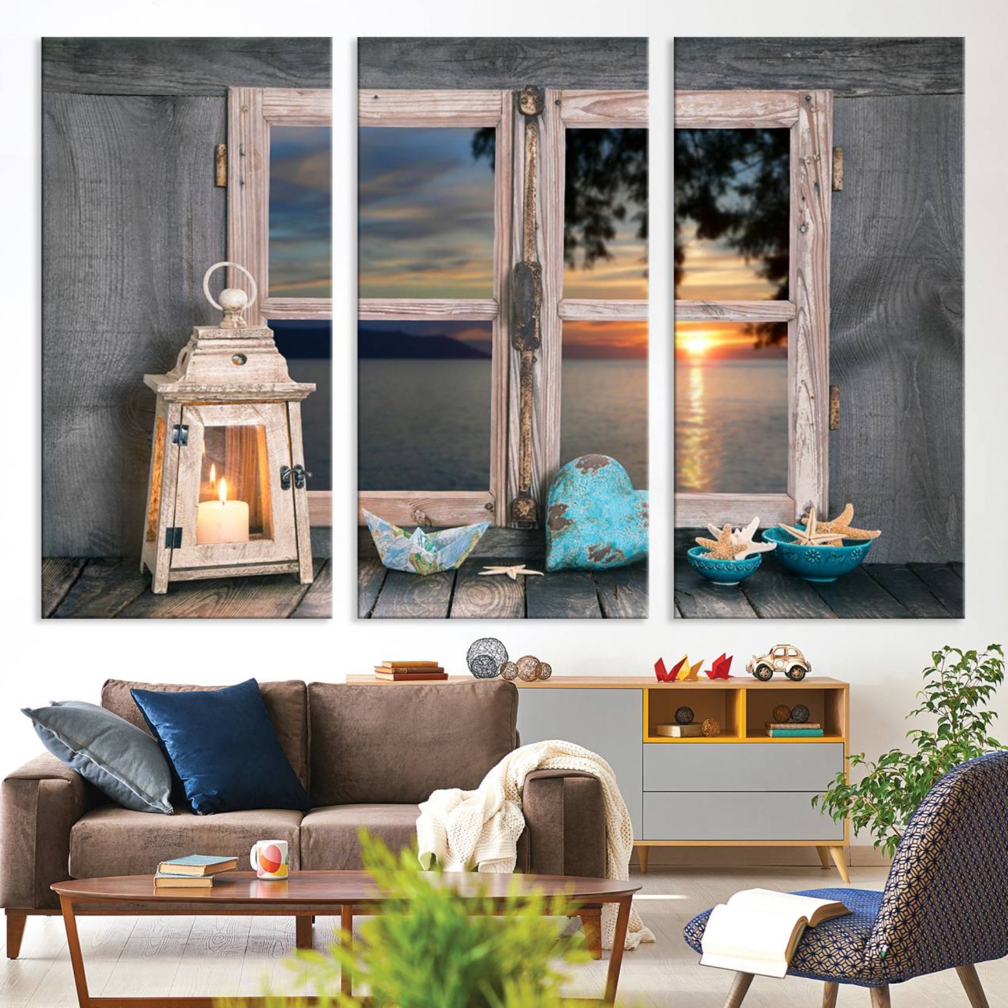 95268-MGV-CV-36X24-Astonishing Sunset from the Window Wall Art Canvas Print