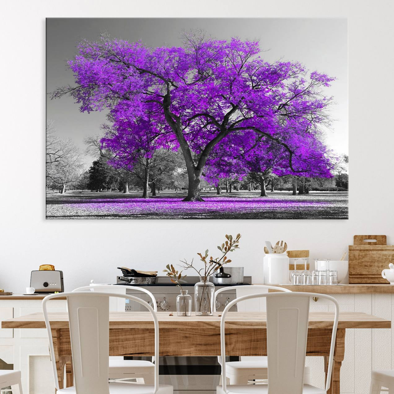 52897-MGV-CV-36X24-Big Purple Tree Wall Art Canvas Print
