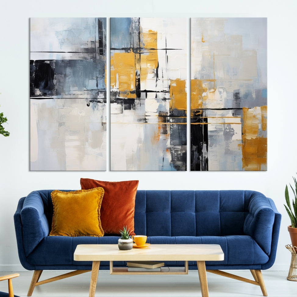 Edit-Images-Black Orange Abstract Wall Art Canvas Print, Contemporary Canvas Print