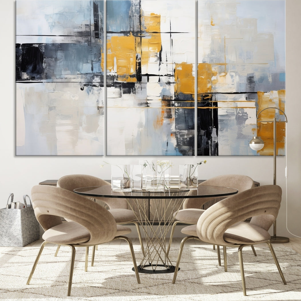 Edit-Images-Black Orange Abstract Wall Art Canvas Print, Contemporary Canvas Print