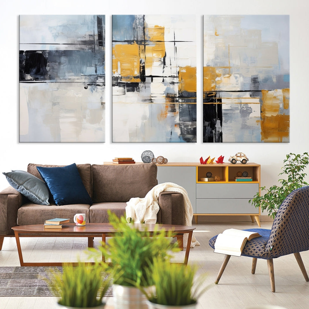 Edit-Images-Black Orange Abstract Wall Art Canvas Print, Contemporary Canvas Print