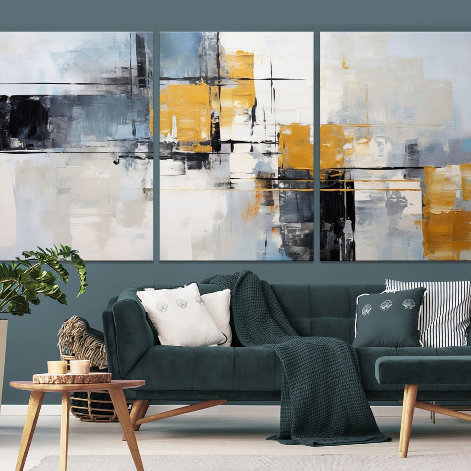 Edit-Images-Black Orange Abstract Wall Art Canvas Print, Contemporary Canvas Print