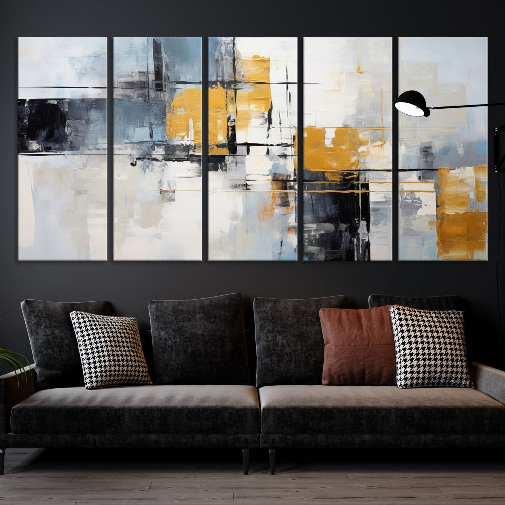 Edit-Images-Black Orange Abstract Wall Art Canvas Print, Contemporary Canvas Print