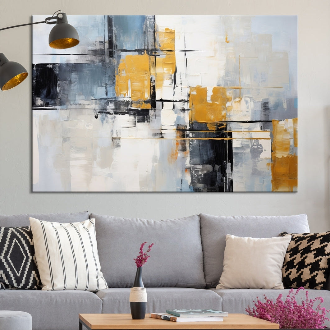 Edit-Images-Black Orange Abstract Wall Art Canvas Print, Contemporary Canvas Print