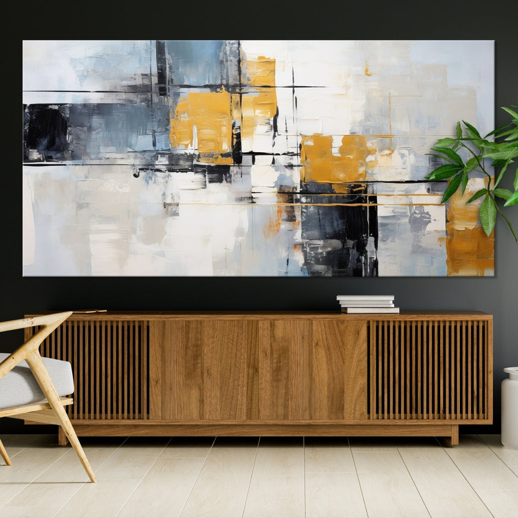 Edit-Images-Black Orange Abstract Wall Art Canvas Print, Contemporary Canvas Print