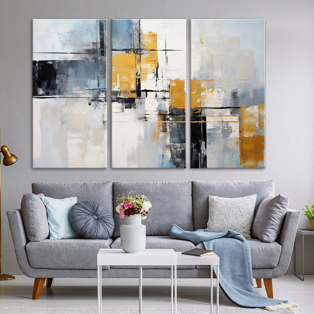 Edit-Images-Black Orange Abstract Wall Art Canvas Print, Contemporary Canvas Print