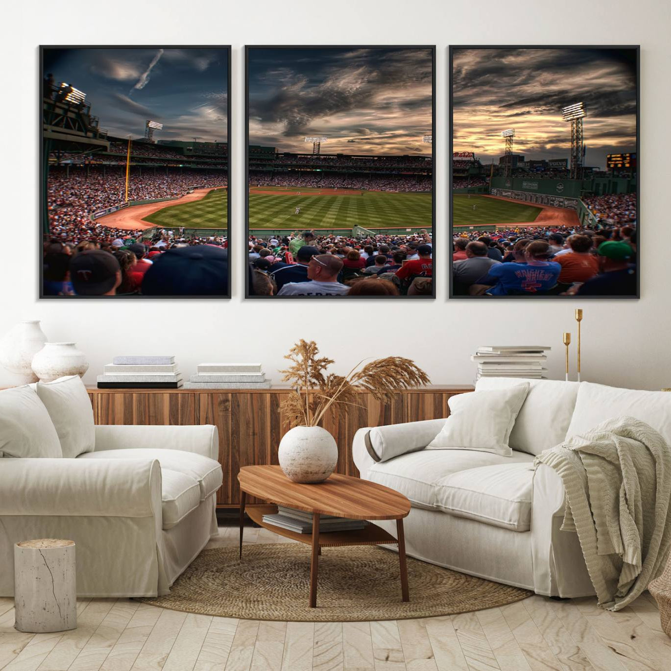 53432-MGV-FC-60X30-3P_Black-Boston Red Sox Baseball Team Print - Massachusetts Fenway Park Stadium Wall Art Canvas Print