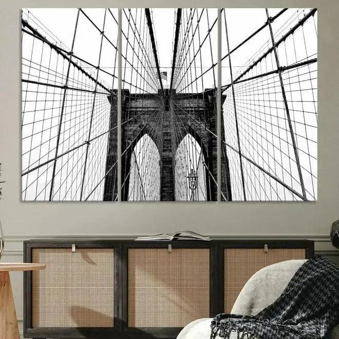 -Brooklyn Bridge Wall Art Canvas Print