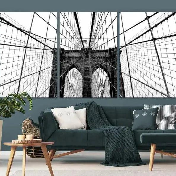 -Brooklyn Bridge Wall Art Canvas Print