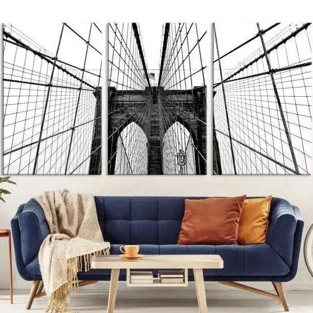 -Brooklyn Bridge Wall Art Canvas Print