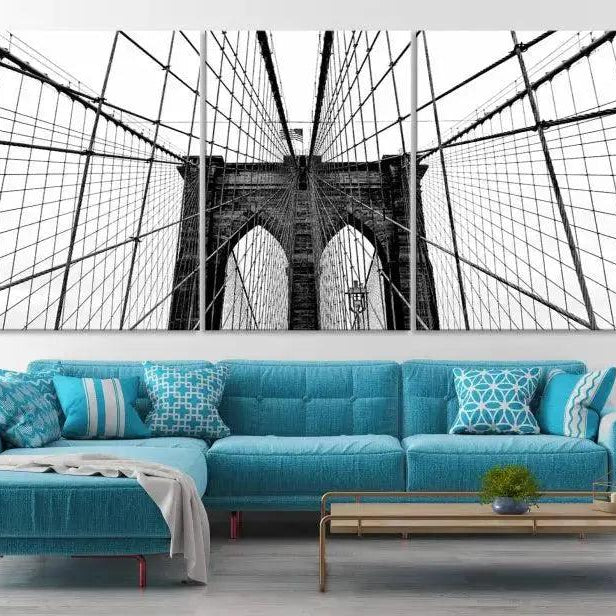 -Brooklyn Bridge Wall Art Canvas Print