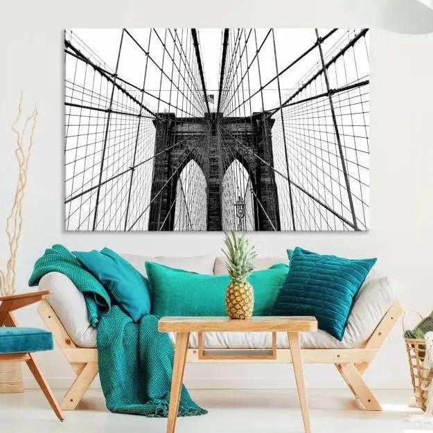 -Brooklyn Bridge Wall Art Canvas Print