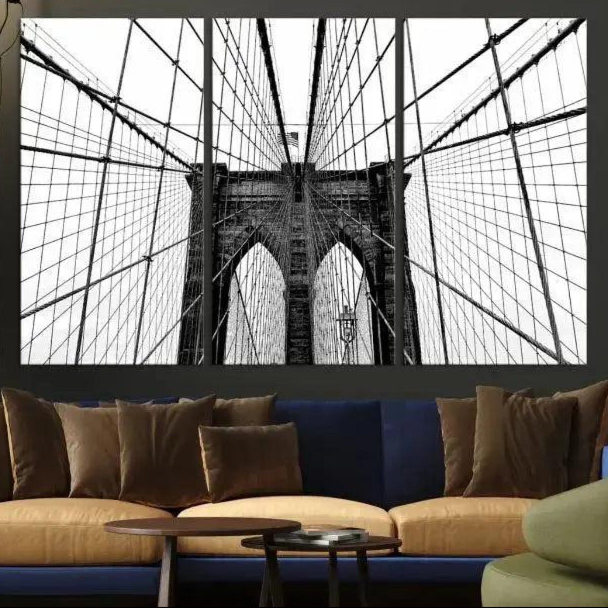 -Brooklyn Bridge Wall Art Canvas Print