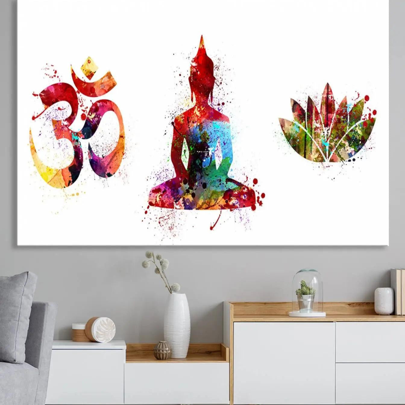 -Buddha Canvas, Asian Wall Art, Yoga Medit Canvas Print