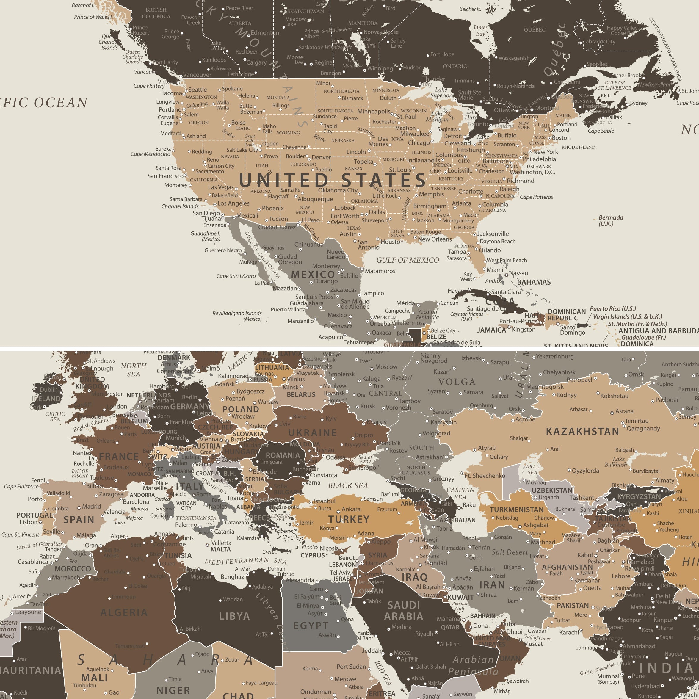 -Personalized Push Pin World Map Canvas – Custom Framed Travel Tracker Wall Art, Large Adventure Map with Pins for Home, Office