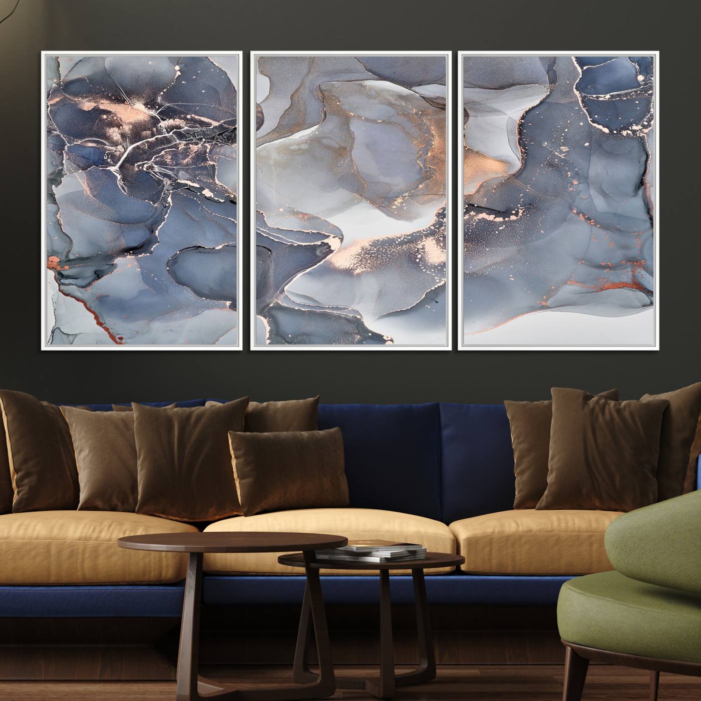 81843-MGV-FC-60X30-3P_White-Contemporary Art Gray Gold Abstract Canvas Art Print